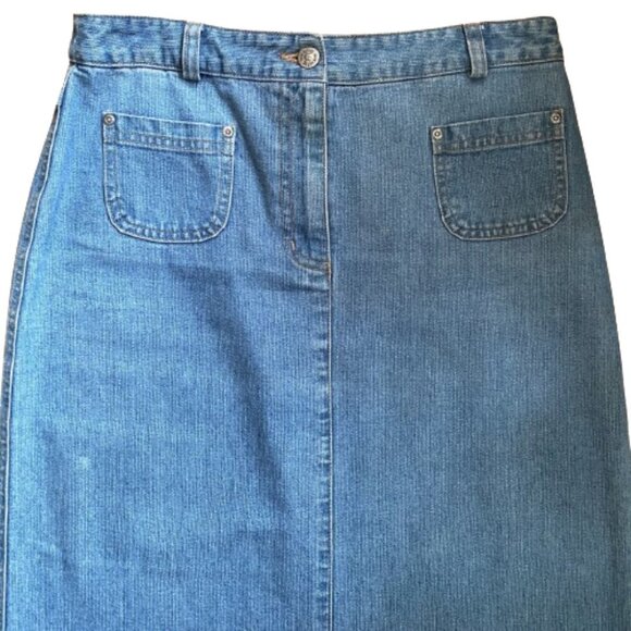 Y2K maxi pencil light denim jeans skirt - Picture 7 of 14